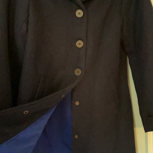 Carrement Beau Navy Wool Coat - Picture 6 of 8